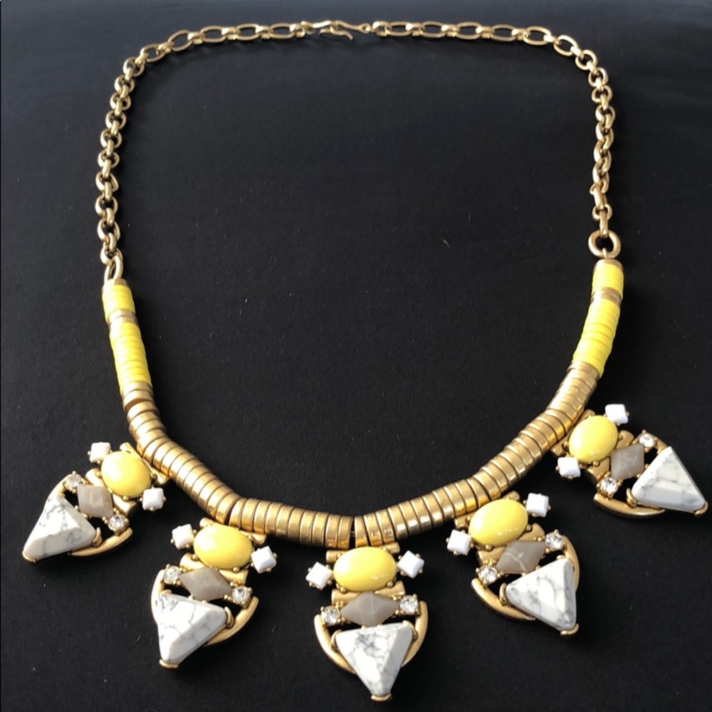 Stella & Dot Yellow, Gold, Stone Necklace